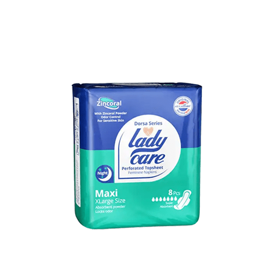 نوار بهداشتی بالدار مشبک زینکورال مخصوص شب لیدی کر Lady Care